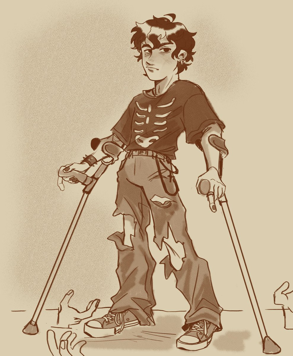 Froheart's tweet image. Since many people like this headcanon, you should know that I also drew this sketch a few months ago so take it 🫵