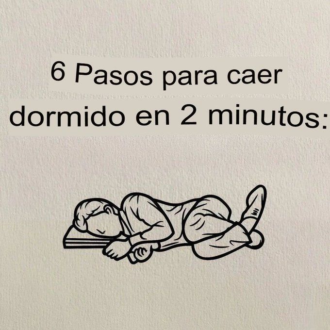 6 PASOS PARA DORMIRSE EN 2 MINUTOS: 👉🧵
