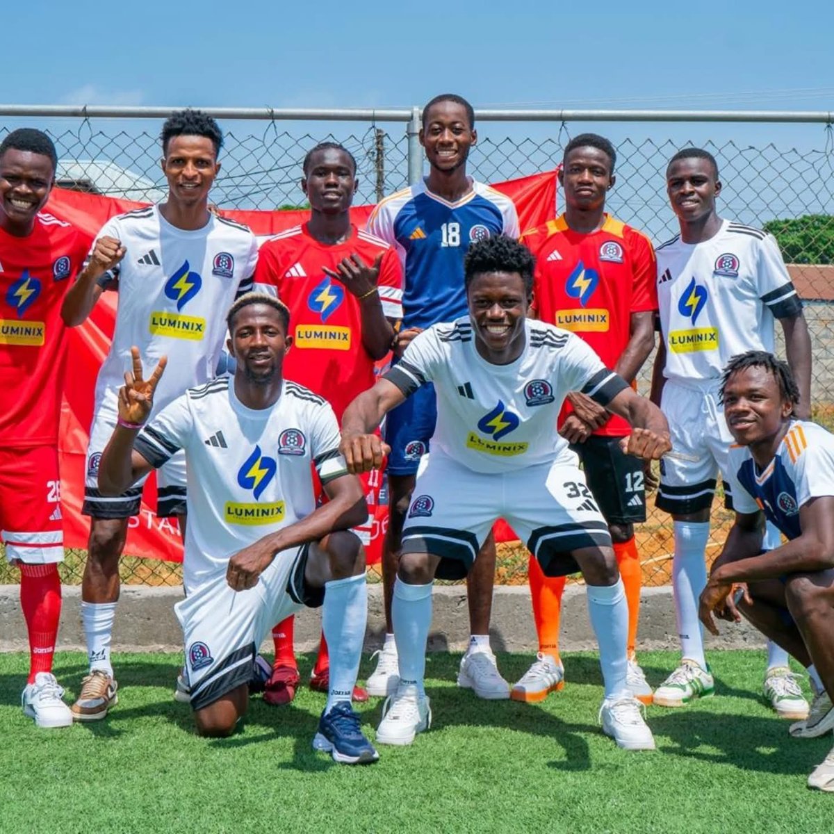samuraesto's tweet photo. Star Sport Academy, the current leaders of the Sierra Leone Men’s Premier League, have unveiled their newly acquired Adidas kits and equipment for the league season. A variety of gear for the club’s players, officials, and supporters was revealed to meet international standards. https://t.co/n5vtCnkUFV
