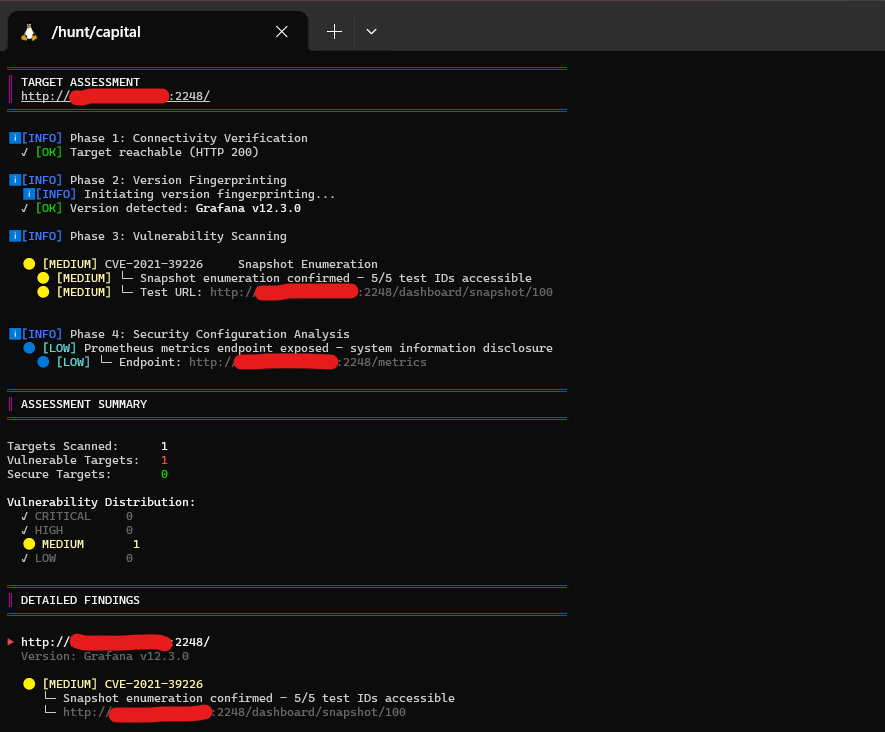 new tool: grafana scanner with 10 CVE checks from 2018-2025 
made it cause existing ones give too many false positives.

github.com/Zierax/Grafana…

#Pentesting #InfoSec #BugBounty #bugbountytips #Hacking #EthicalHacking