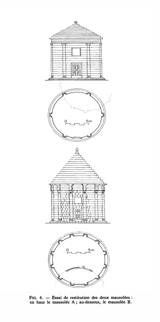 TMauretanian's tweet photo. The Mausoleum of Taksebt, located in Kabylia (Algeria), is a Roman-era mausoleum measuring 11 m in diameter and approximately 15 m in height. It was probably the mausoleum of a Romanized notable who most likely lived during the 2nd or 3rd century AD and came from the nearby ancient city of Rusippisir. Moreover, it was built over an older mausoleum of a similar layout dating back to the 2nd–1st centuries BC. Both monuments can be placed within a well-attested African tradition of circular-plan structures with engaged columns, topped by a stepped cone, which on a smaller scale recalls the architecture of the Medracen and the Royal Mausoleum of Mauretania (Hellenistic Numidian architecture). Thus, despite the high level of Romanization of those who erected this monument, they chose to build a mausoleum that was fully in continuity with the Numidian period.