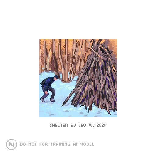 Shelter #pixelart #ドット絵