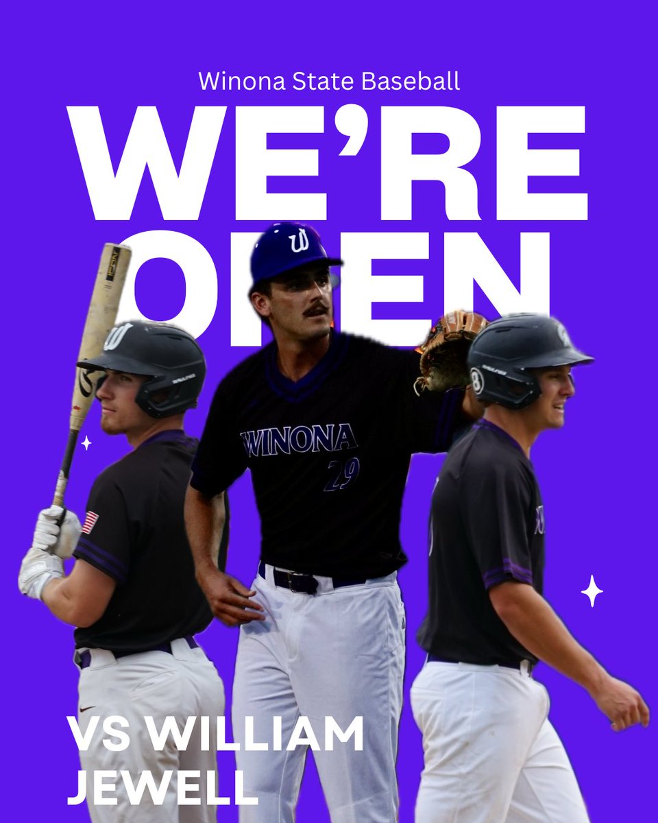 WinonaStateBase's tweet photo. Did you hear??? Season Opener this Friday at William Jewell College!! ⚾️ https://t.co/cQogxEHVkv