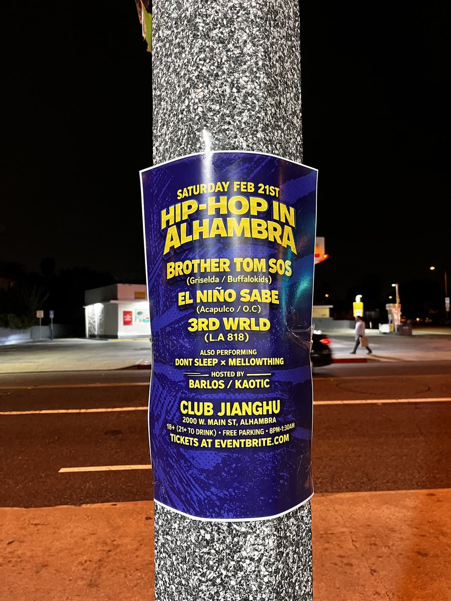 This Saturday Night
#HipHopinAlhambra 
With SPG/ <a href="/brothertomsos/">BIG BROTHER</a> <a href="/elninosabe/">EL NIÑO</a> 3RD WRLD 

TICKETS: shorturl.at/kUYkw