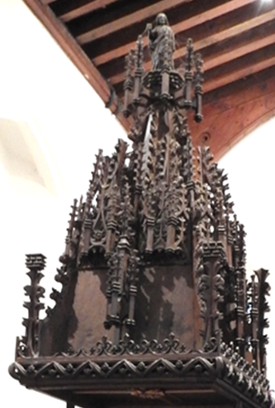 SarahBlick3's tweet photo. W the wonderful assistance of @barry_wizard w a source, I now realize that it is likely an entirely Victorian piece based on the #FontCover at Littlebury, Essex. I had noted the resemblance before, but close examination pins it down. Still, how did it end p in Somerset? https://t.co/2Ns9hitT1N