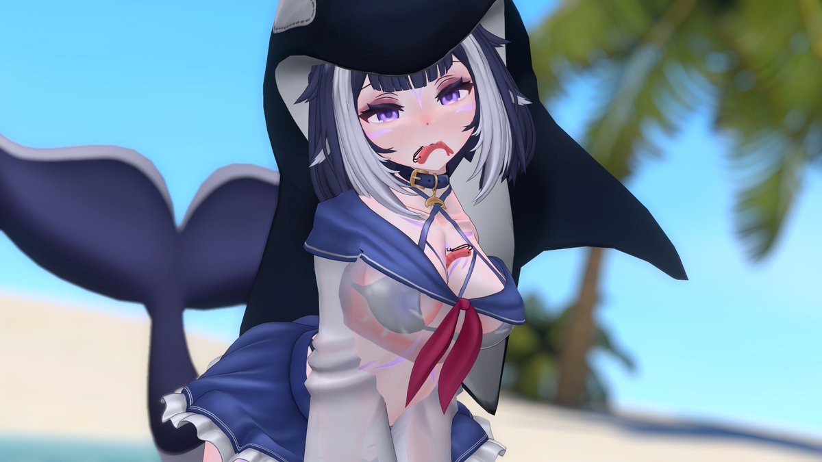shysumo's tweet photo. Finally caught one! 🍤 Don't worry, Shrimpies... you're next. Who wants to be the dessert?💙
#ShylilyArt #VRChat https://t.co/LuNHQ614bv