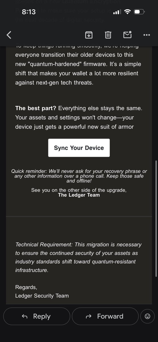 Don’t fall for this phishing attack. 
<a href="/Ledger/">Ledger</a> will never do this.

Only “Ledger Live” and nothing else!