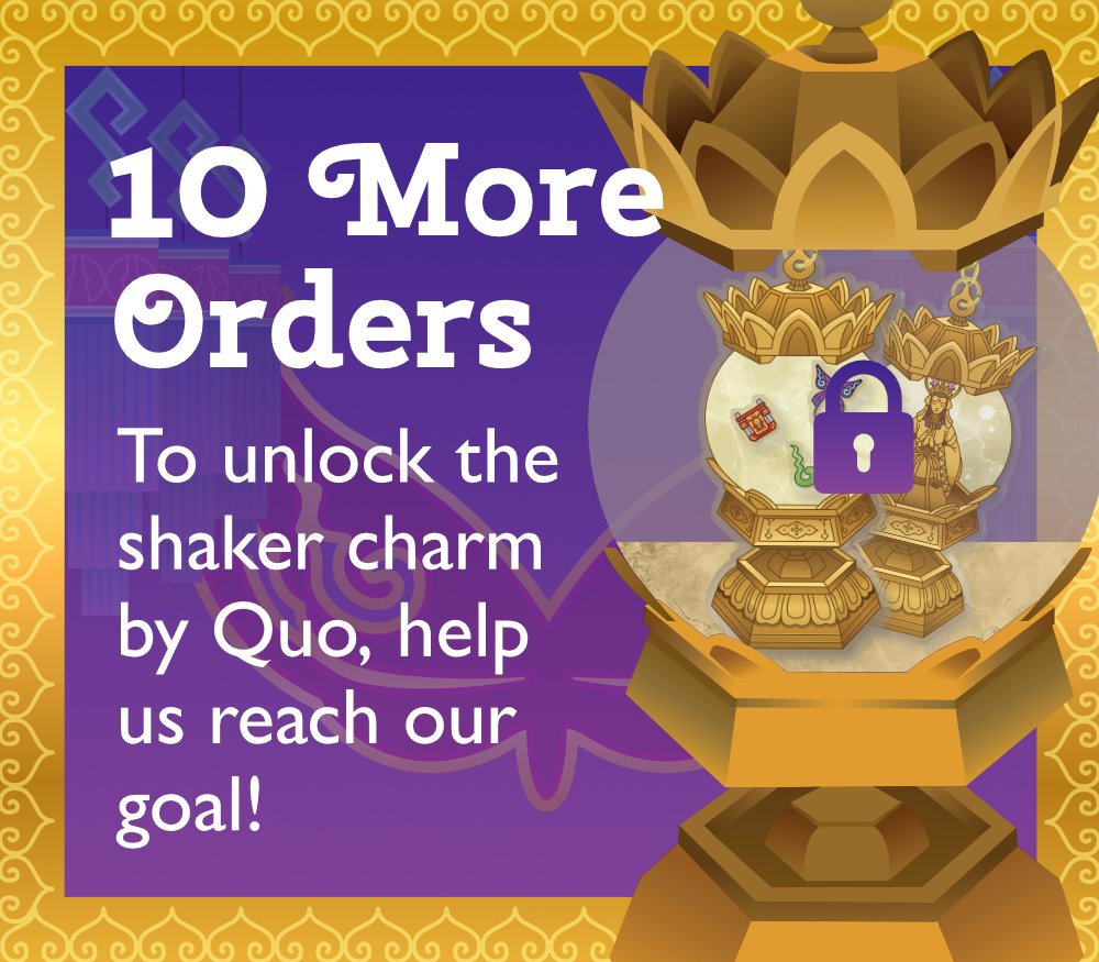 aa6zine's tweet photo. 10 MORE ORDERS 🔥
We're only 10 preorders away from our shaker charm! Help us unlock it!
This charm is eligible for ALL full bundles !!!
🐉https://t.co/lw4yISoE95
#pwaa #AceAttorney https://t.co/Ac9m66NEy3