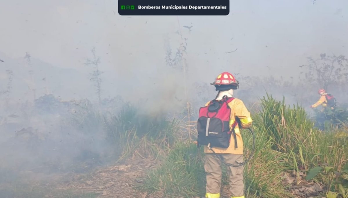 En finca Tampomá, al sur de Senahú, Alta Verapaz, se produjo un incendio en plantación de árboles.  Bomberos Municipales Departamentales acudieron para controlar y liquidar el fuego mediante apertura de brechas cortafuego y mochilas de agua y batefuegos, quedando bajo control.