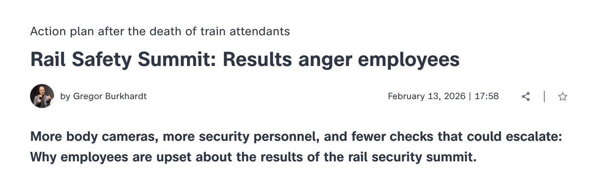 HansMahncke's tweet image. This is one of those stories where you think it cannot possibly be true, so you go and check for yourself, and it turns out it is. A foreign fare evader beat a ticket inspector to death, so the Germans have now decided to stop checking tickets for people who might cause trouble.