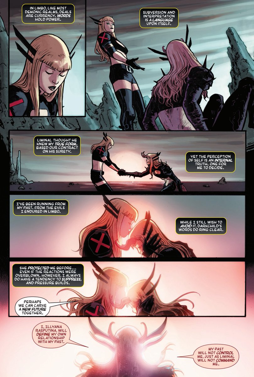 Still my favorite moment from Magik’s solo series. Illyana and Darkchylde finally making up and becoming one was good storytelling