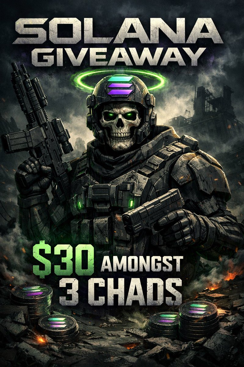 I’m sending 3 chads $10 $SOL

Quickly tbh 🔹

Must follow ☑️ Repost ☑️

Drop your #Solana wallet 🔹