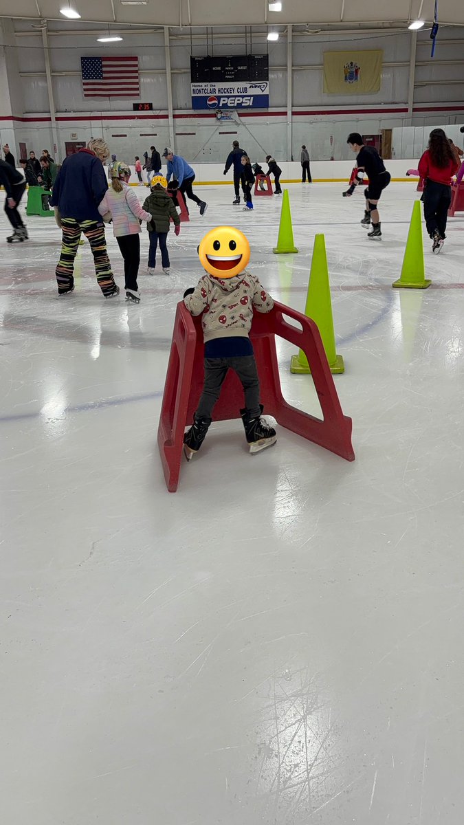 Amazing dad moment:

Taking your child ice skating for their first time. 

Skating around with bumpers equivalent assistance. 

Then tries on his own to skate. 

Falls, gets back up, falls, and then gets back up. 

Love watching him work hard to try and learn a new skill!