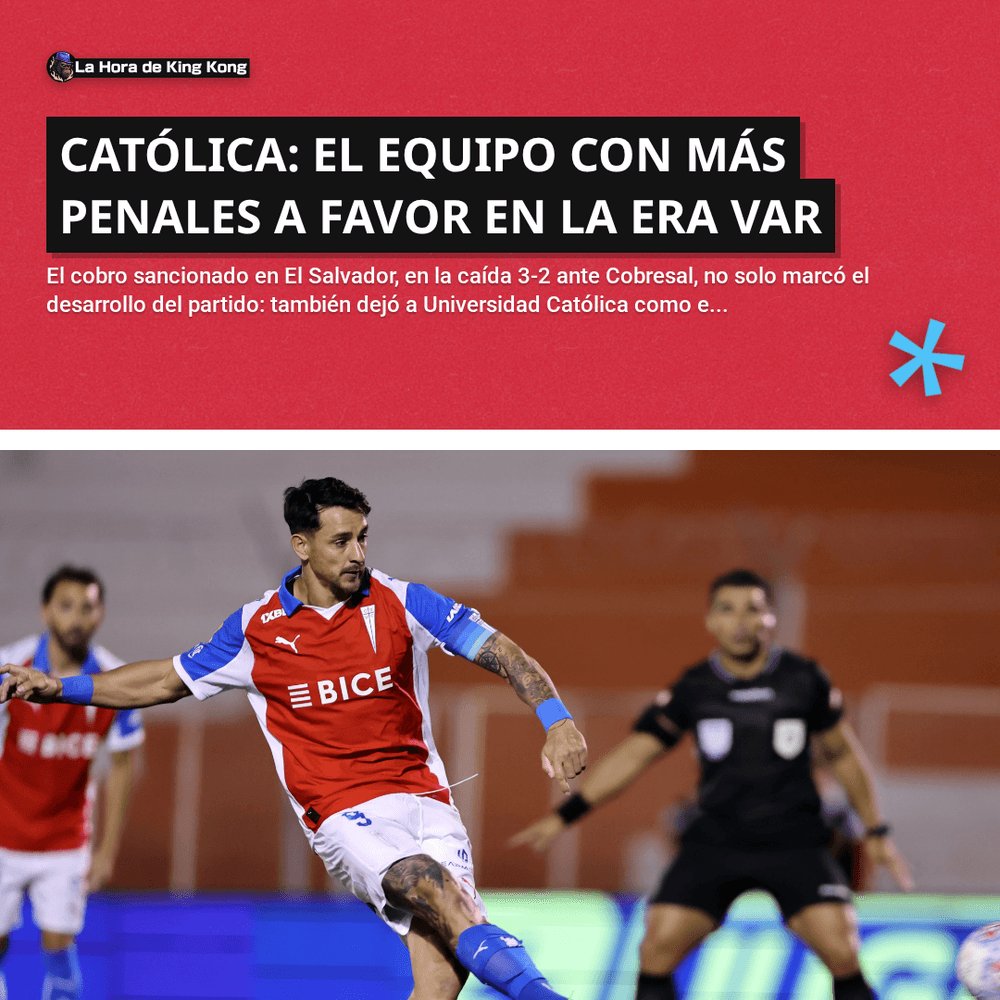🔥 Católica: el equipo con más penales a favor en la era VAR

👇 Lee la nota en el link de la BIO

#FernandoZampedri #UniversidadCatólica #ColoColo #VAR #FútbolChileno #Informes #LaHoradeKingKong
