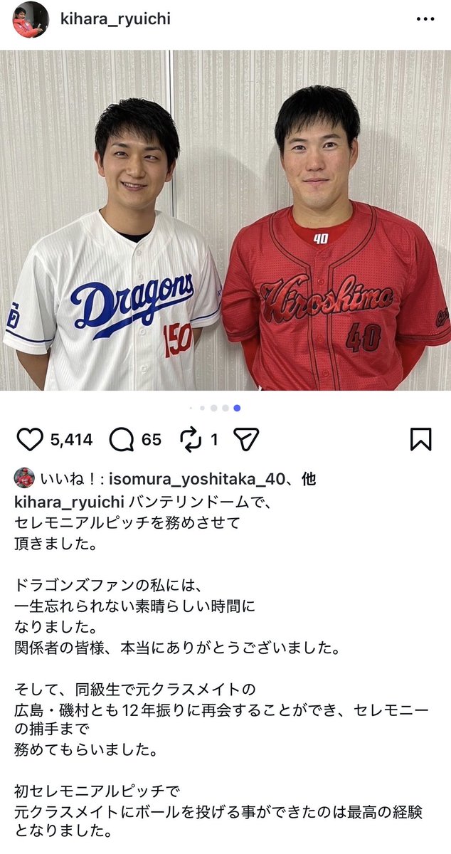 りくりゅうの龍さんと
カープちゃんの関係(いそむー)