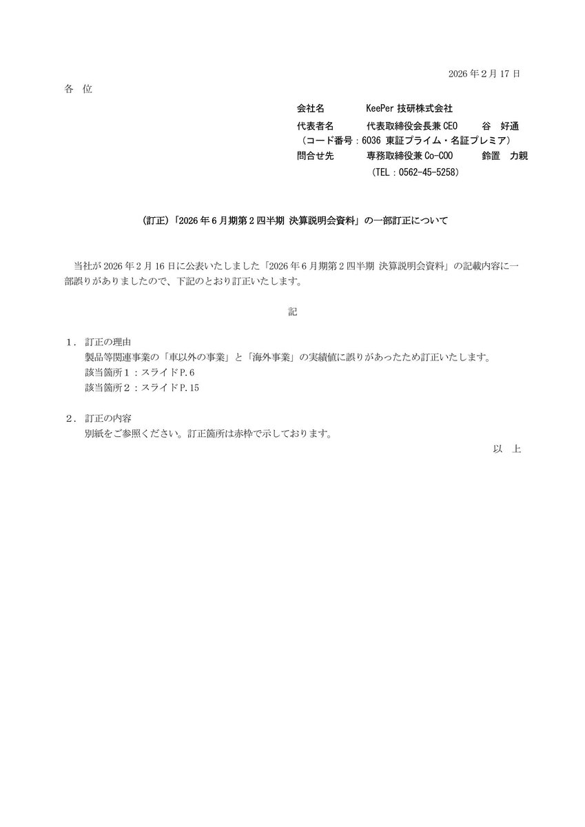 disclosure_jp's tweet photo. ＫｅｅＰｅｒ技研　業績
あおぞら銀行　その他
すかいらーくホールディングス　自己株式取得（経過）

https://t.co/HA0Er4AtC0 https://t.co/dPFqjb09TU