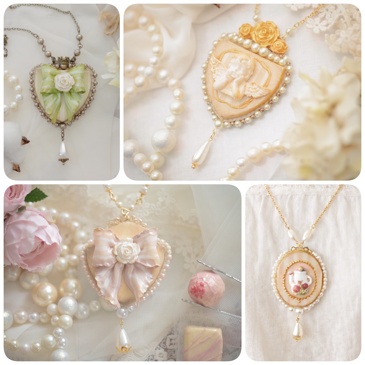 クラシカルで
夢のようにロマンチックなアクセサリー達🎀

初めて参加いたします♥
「みんなでシェア☆企画展」
ありがとうございます✨
<a href="/Lupopo_cafe/">*LUPOPO cafe&gallery* 三軒茶屋の糖質オフのケーキ専門カフェとハンドメイドのお店</a>