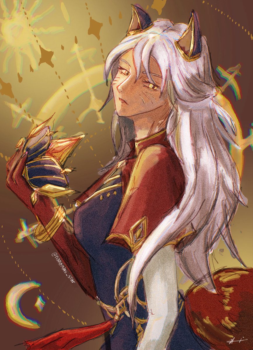 nanamins_star's tweet photo. Ahri arcana #LeagueOfLegendsFanArt #ahri #LeagueOfLegends #digitalartwork https://t.co/fMMuMkMoDf