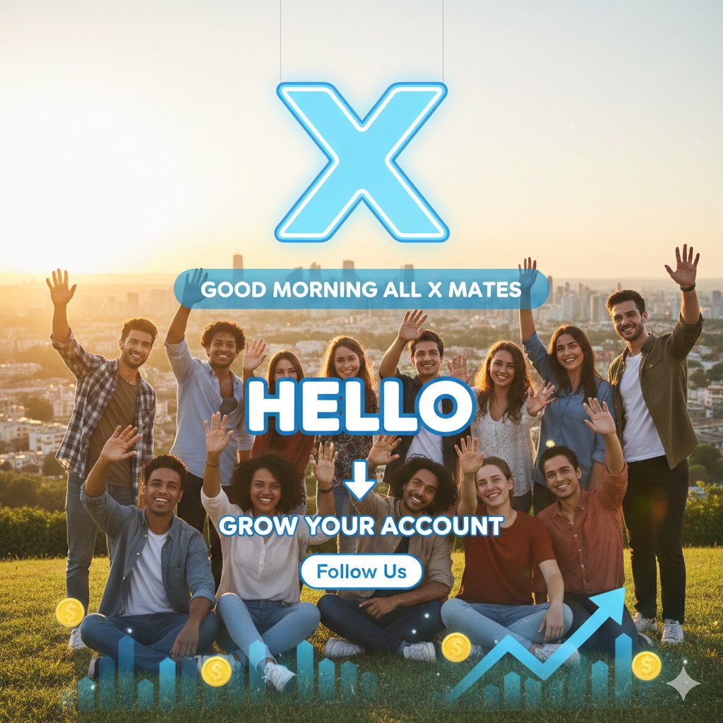Good morning all X mates 

Say "Hello"

Growth your account 👇