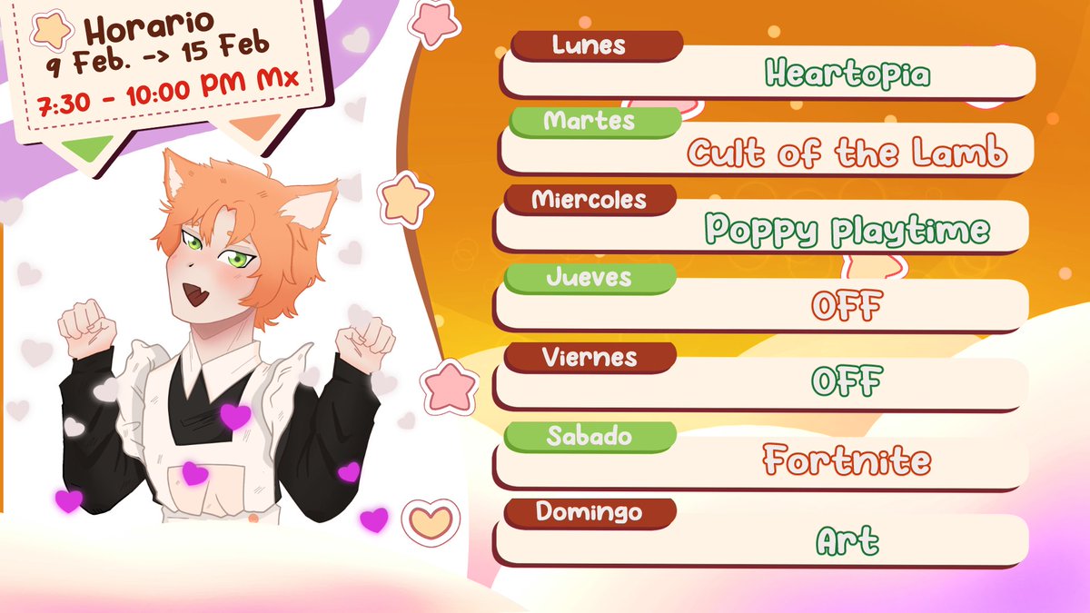 ฅ^>⩊<^ ฅ ¡Mishos, nuestro calendario astral ya brilla para la semana siguiente! Descubra con nosotros las maravillas cósmicas que esperan a ser exploradas. 🌌✨☄️🐱 twitch.tv/nekoshikohan #nekoHan #vtuber #vtuberUprising