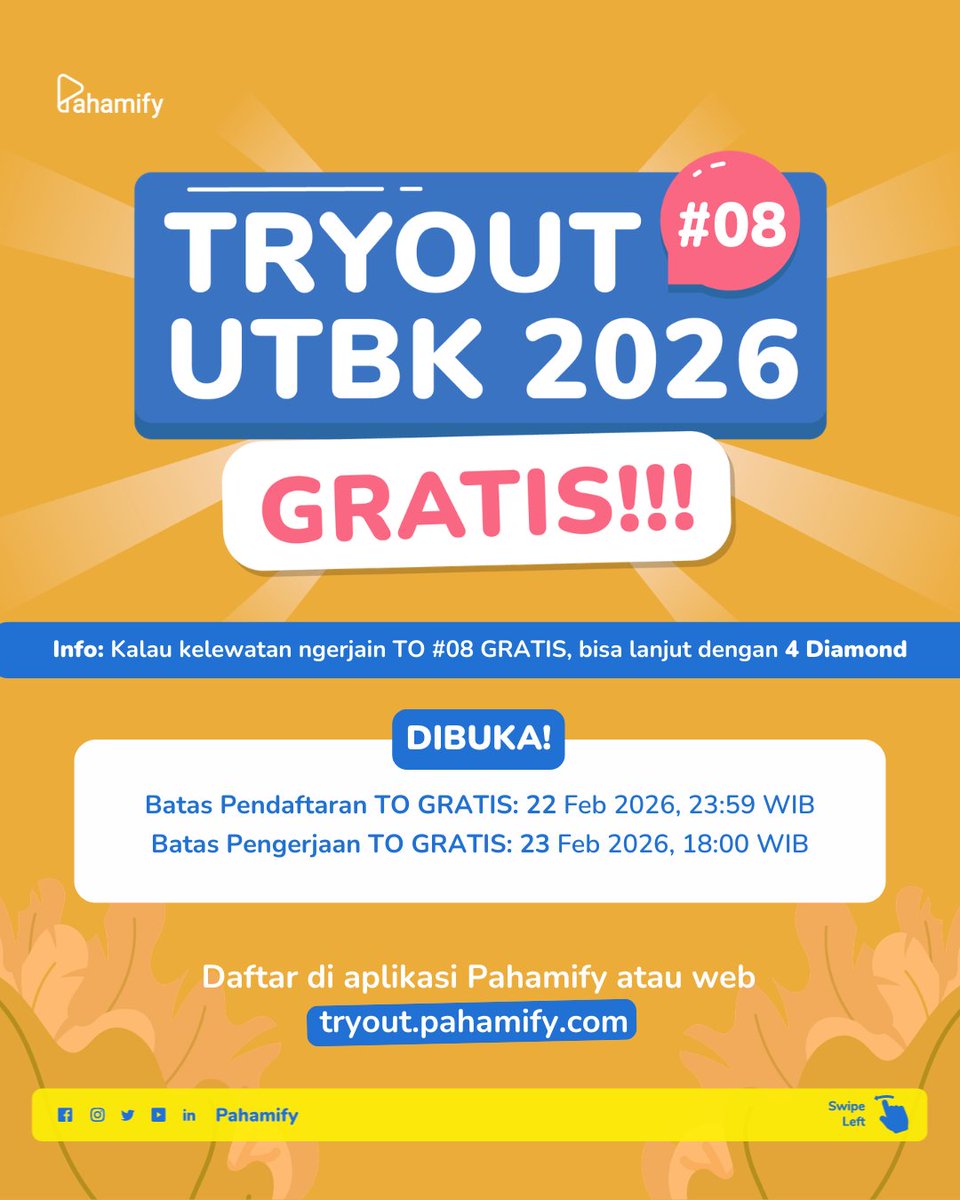 Pahamify | TO + Live Class UTBK & Ujian Mandiri tweet media