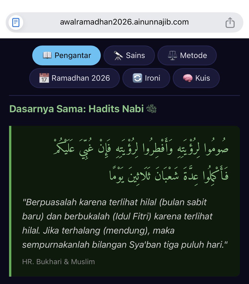 Alhamdulillah Muhammadiyah sudah secara resmi mengakui bahwa berpuasa mulai 18 Feb itu MENDAHULUI sebelum hilal wujud di manapun di muka bumi, dalam hal ini di Alaska 🇺🇸 

Dan menyatakan “berpuasalah 18 Feb karena hilal AKAN terlihat siangnya”

Jadi jelas ya kalau berubah drastis
