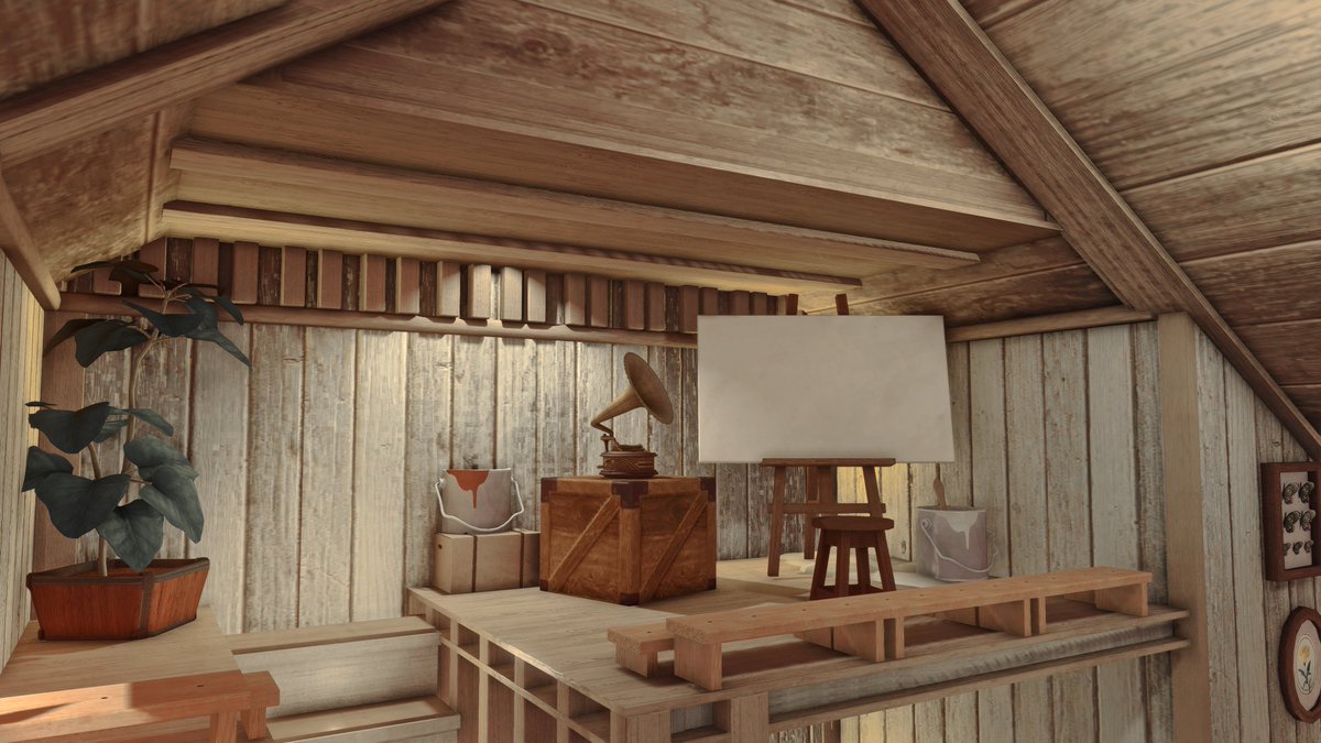Maison d'artiste [S]
A little rustic cottage home for  a blooming artist 🎨🪴

#ff14housing #finalfantasyxiv #hgxiv #HousingEden #FF14ハウジング #ffxivhousing