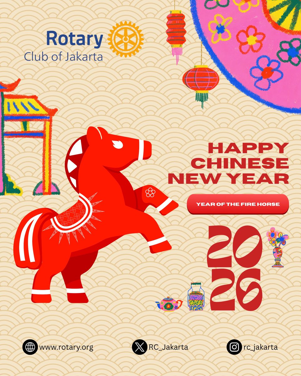 Xin Nian Kuai Le, Gong Xi Fa Cai! Wishing you a Chinese New Year filled with peace, good health, and prosperity Year of the Fire Horse. #happychinesenewyear #chinesenewyear #imlek #lunar #yearofthefirehorse #xinniankuaile #gongxifacai #rotary #rotaryd3410 #indonesia