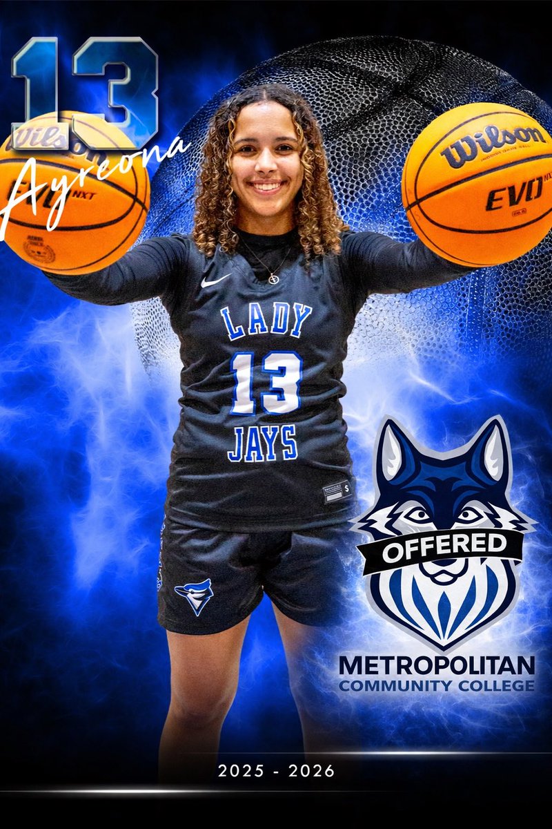 ayreonahoops's tweet photo. Special thank you to Coach Aeschleman for another opportunity to pursue my basketball career at the collegiate level. 💙🖤 

#offered #gowolfs #classof2026 #womenscollegebasketball @TaneishaAeschl1 @MCCHoops https://t.co/b5pcUdHG71