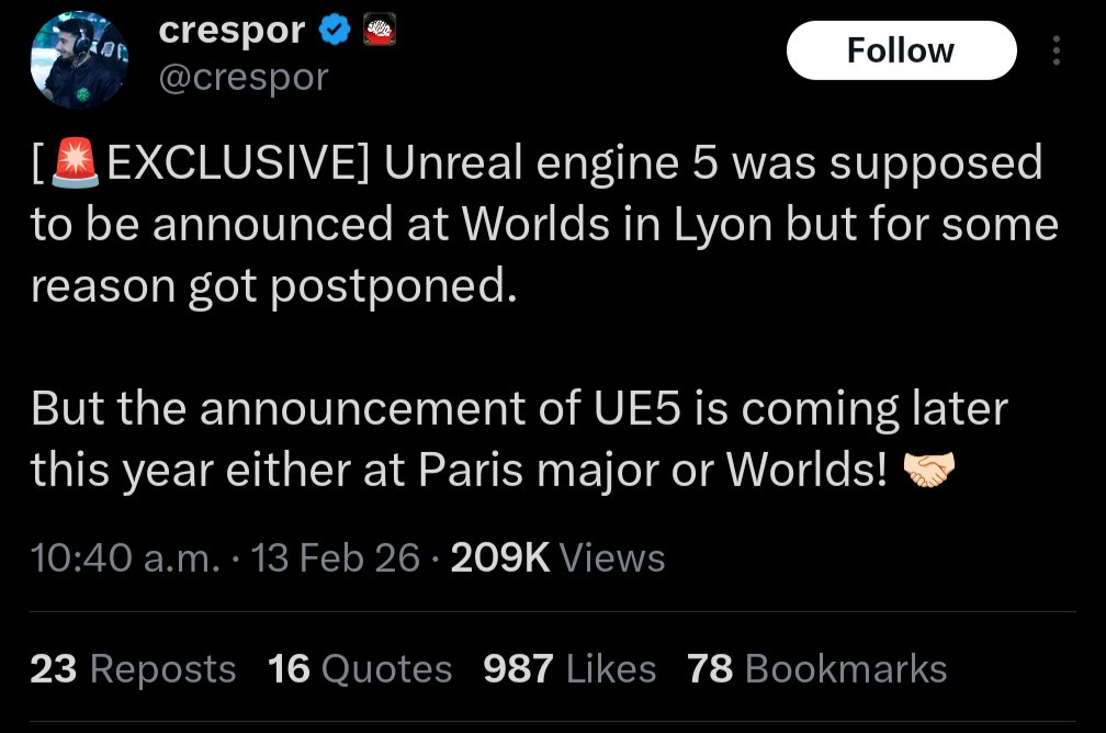 People really just be saying shit. It could be true but why should we believe a random tweet without *any* sources, let alone credible ones. 
It's just pure engagement bait and sadly it works 😔