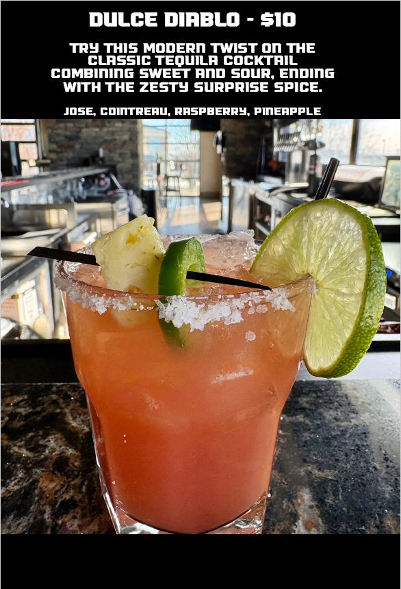 BlueRockSF's tweet photo. New Drink Feature: Tantalize your taste buds with a little tingly treat.
Emma crafted this one with Jose Gold, Cointreau, Raspberry Puree, and add in a splash of pineapple juice, only to top it off with a little citrus and heat, including a lime, pineapple, and jalapeno.#LETSROCK https://t.co/83T5jHs0ag