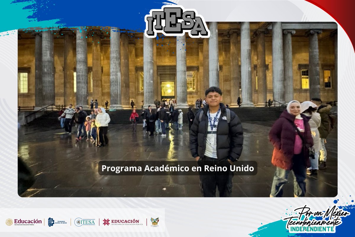 ITESA_OFICIAL's tweet photo. 🌍✨ Orgullo ITESA
El estudiante Ángel Maldonado Vázquez participó en un Programa Académico en Reino Unido, reconocimiento a su destacado desempeño en inglés y certificación Oxford TCC.
¡Talento que trasciende fronteras!
#OrgulloITESA #SomosTecNM https://t.co/rtdABIMkht