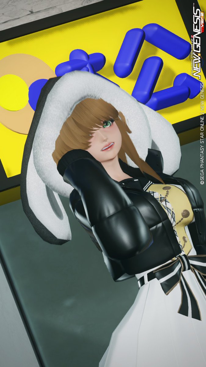 #ラーカイブ　#pso2ngs_SS
やほ(*^▽^*)
冬コーデ♪
こゆのフードついてたな～～～ってことでかぶってみた(*‘ω‘ *)
BPでSAのせれるのあったらいいのにって、看板見てたらおもっちゃった(*‘ω‘ *)