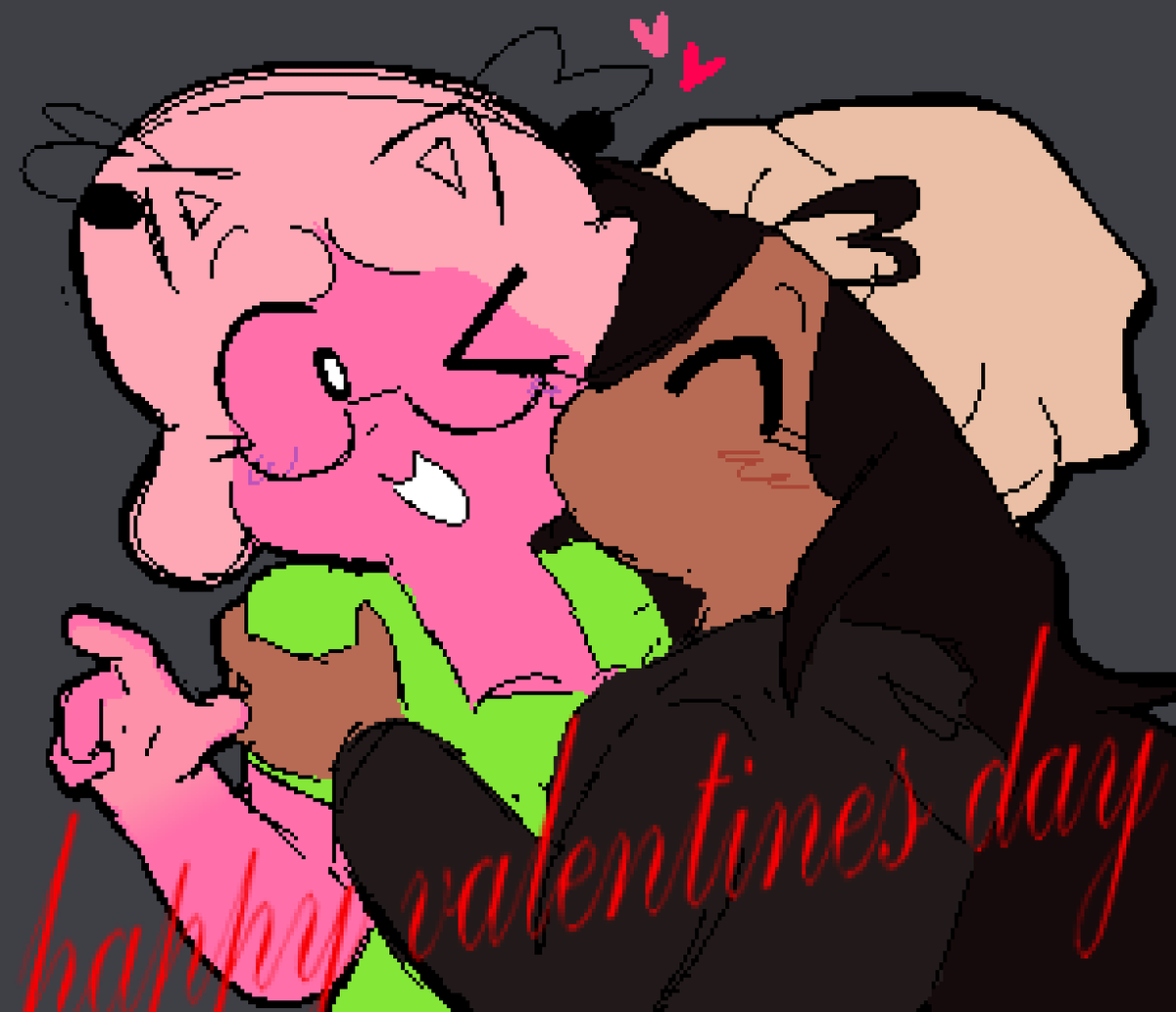 baconeggndee's tweet photo. happy valentines day!! from dee and her 100% canon gf sata! https://t.co/CJtuj5Gh7b
