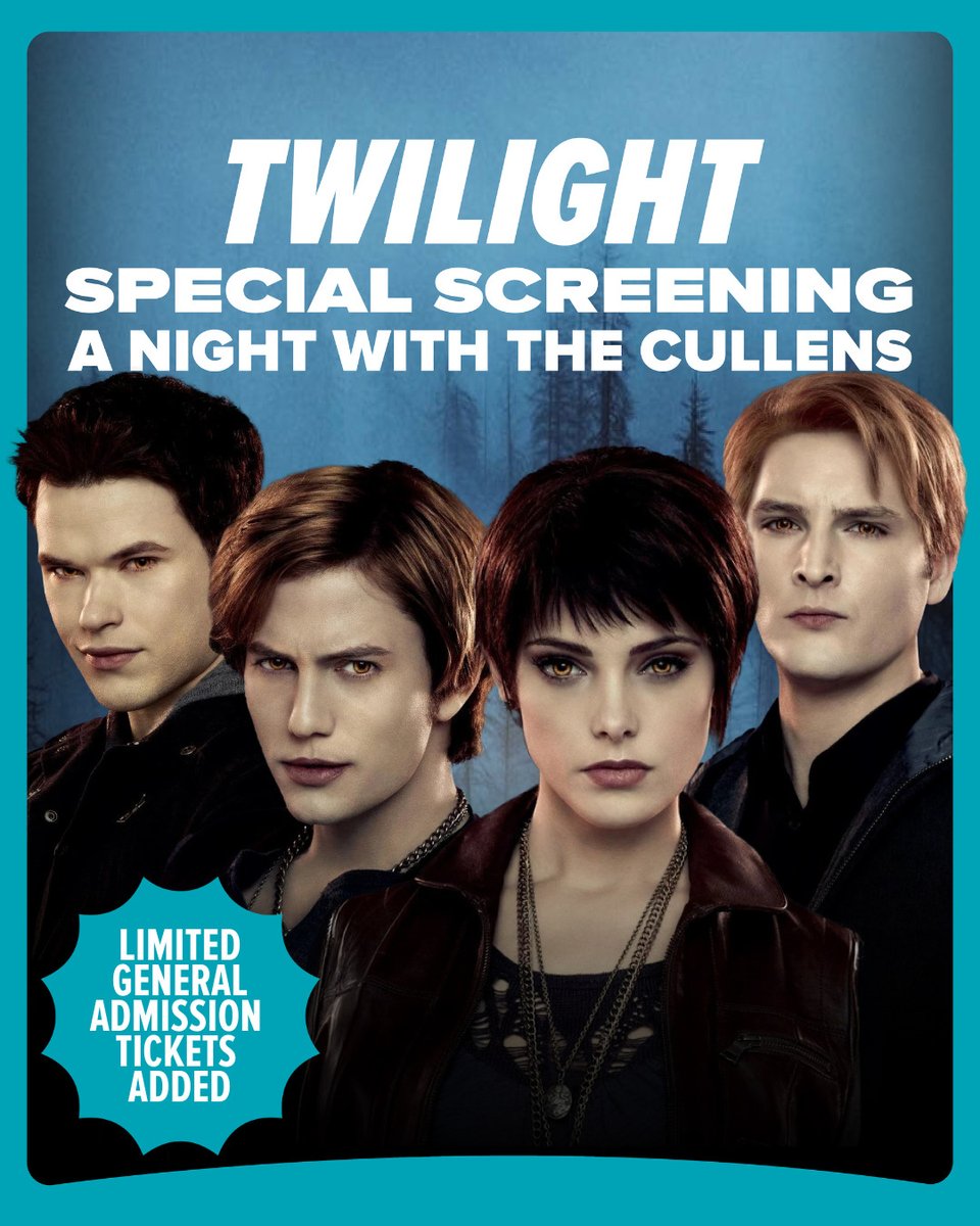 FANEXPOVAN's tweet image. We guess the wolf’s out of the bag. VIP tickets to the Twilight Special Screening A Night with the Cullens are officially sold out. Still looking to get in on this epic evening with the Twilight Cast? Limited General Admission tickets have just been added. 

#Twilight #Screening