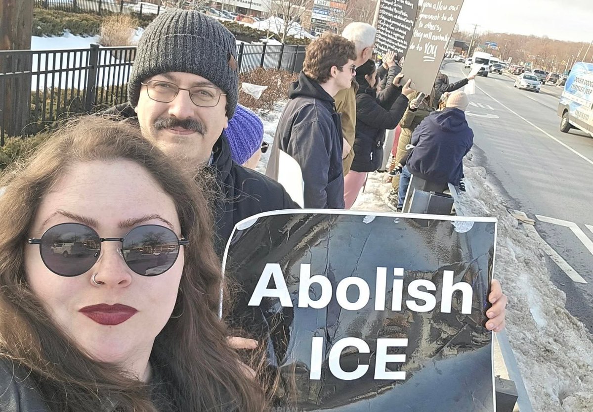Hello All,

<a href="/LeguiaNJLiberty/">Lana Leguía</a> , <a href="/vic4liberty/">Vic Kaplan for Governor</a> and others at an anti ICE rally at Ledgewood Commons!

In Liberty,
-DoubleYou Ess
