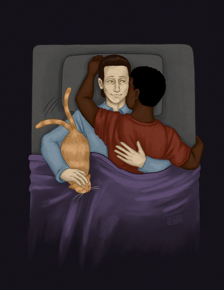 spockwife's tweet photo. it was revealed to me in a vision that they sleep like this ๐ค #daforge https://t.co/Z3whA3AfgX