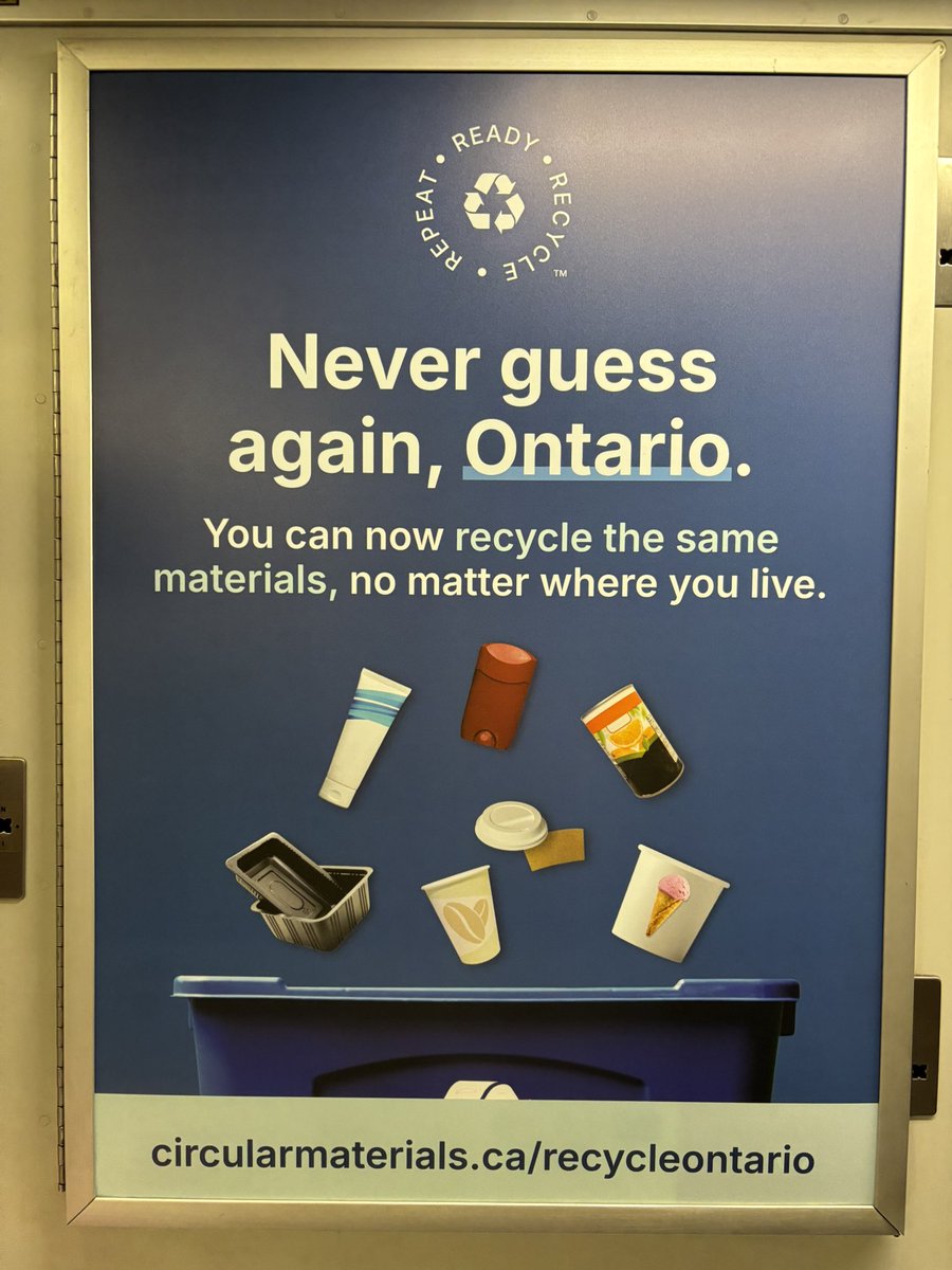 Ads in the subway now too? We were assured this was a foolproof plan that would save communities more than $200,000,000 in costs. Why the PR push to recycle, in 2026? Who pays for these promos on the TTC?
#onpoli #topoli