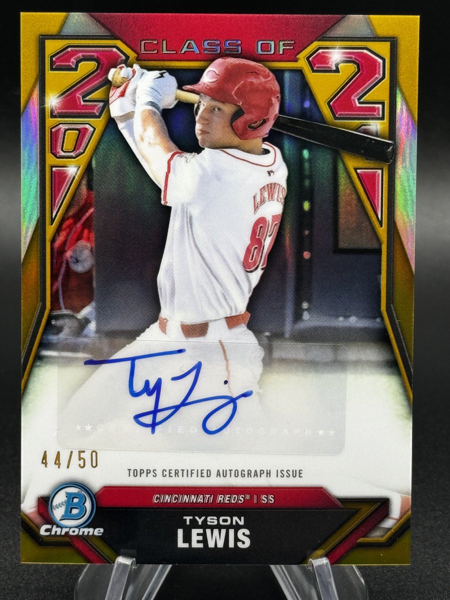 's tweet image. Any Reds fans want the pair for $90 shipped?

Steele Hall True Gold In Action /50
Tyson Lewis Gold Class of 2024 Gold /50