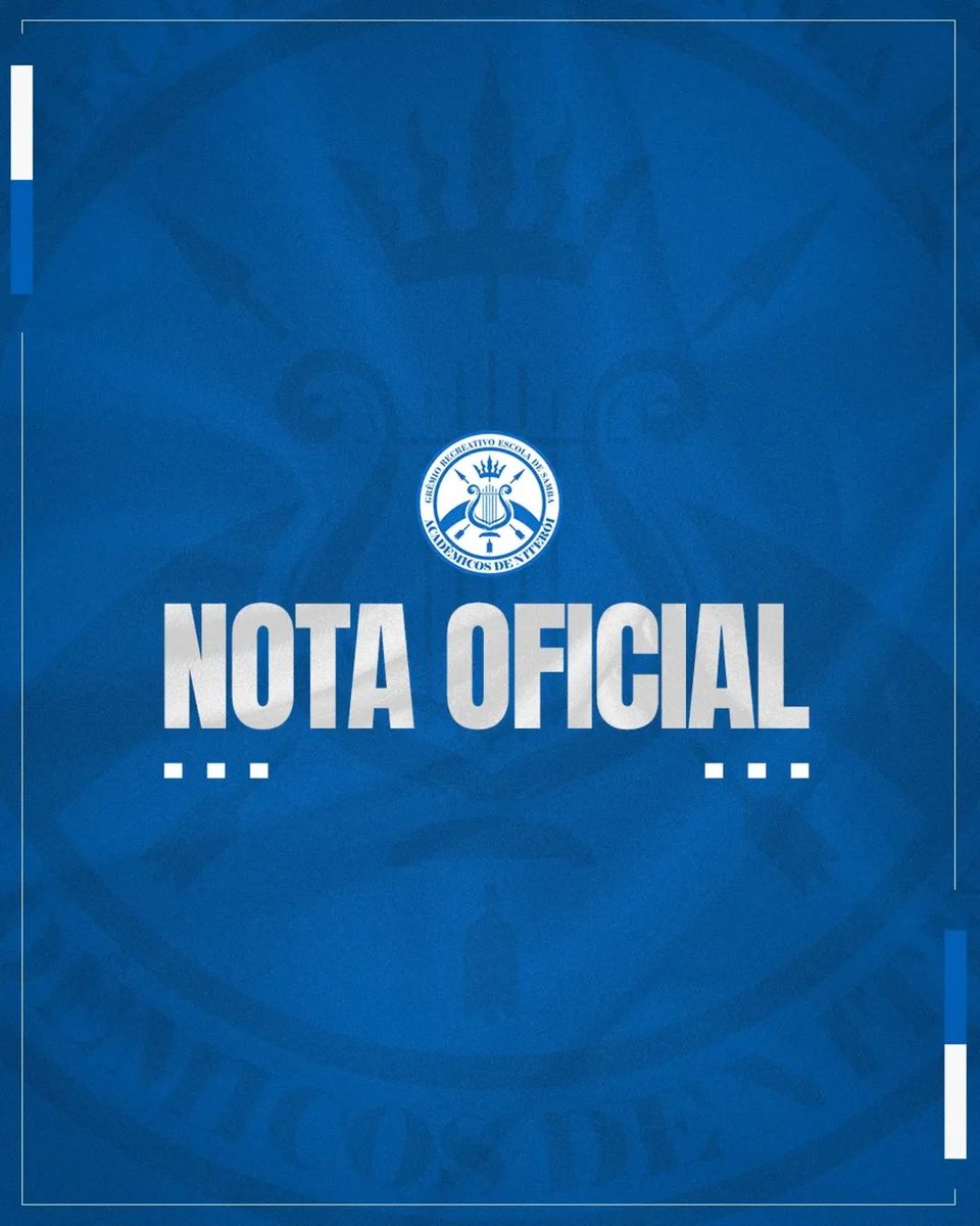 NOTA OFICIAL DA ACADÊMICOS DE NITERÓI 

A Acadêmicos de Niterói começa essa mensagem agradecendo, de coração aberto, à sua comunidade. O que vivemos na Avenida só foi possível graças à força do povo, à união dos nossos componentes e ao amor de quem nunca deixou essa escola