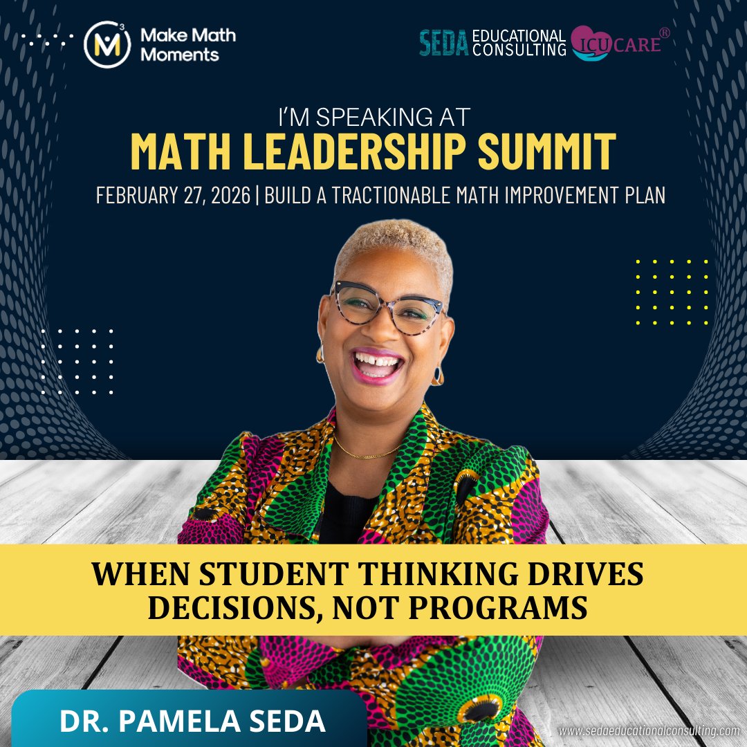 pamseda1's tweet photo. System-focused leadership = better teacher & student outcomes. 🚀
Feb 27 → Free Leadership Summit for K–12 math leaders.
Join me—I’m one of the summit speakers.
🔗https://t.co/53ZzbNttRd
#ICUCARE #Choosing2See #dbc_inc #MathLeadership #K12Leaders #TeacherSupport https://t.co/0iDuSjBMU3
