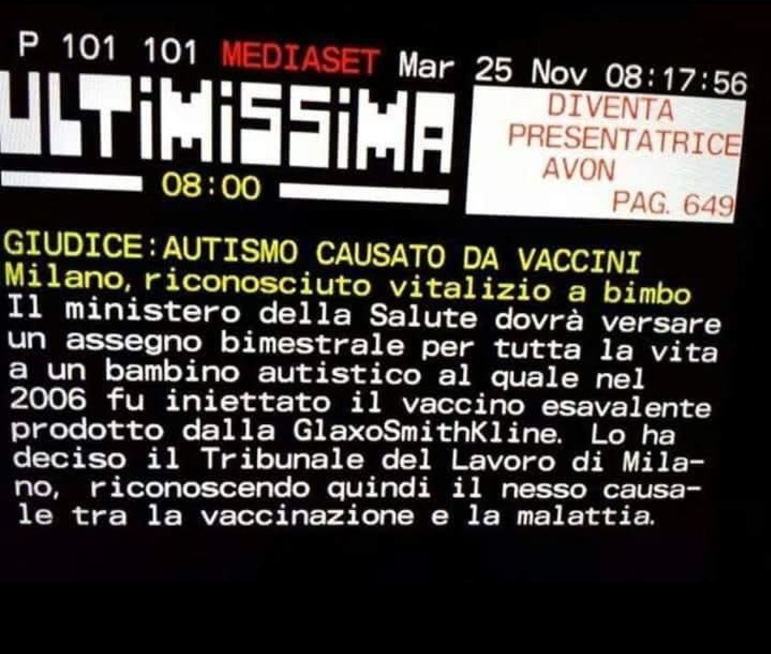___Anna22's tweet photo. Giudice: autismo causato dai vaccini.

Complottista, a chi? https://t.co/2MI3bKbj6F