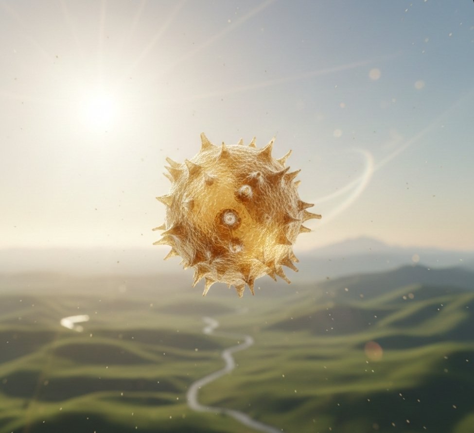 sizeofthings's tweet image. A grain of pollen can be under 0.01 mm wide, invisible to the naked eye but heavy enough to travel kilometers.