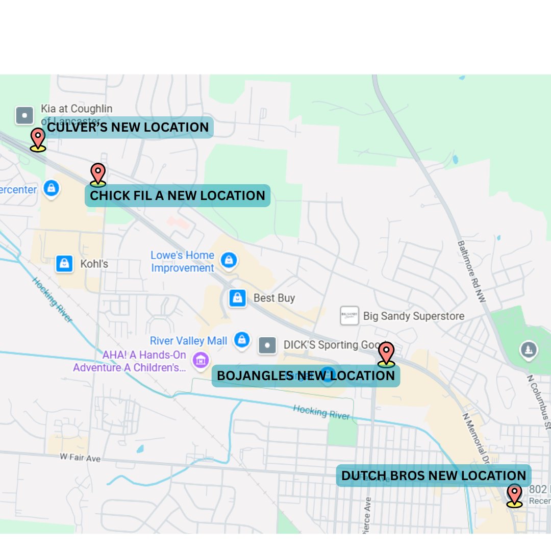 katcarlsonmedia's tweet photo. Lancaster is getting three new chain restaurants and one new coffee shop soon. Bojangles, Dutch Bros Coffee, Culver's and Chick-fil-A have all filed plans with the city to open new locations on North Memorial Drive.
#AthensMidDay #SoutheastOhioMagazine
#SEO https://t.co/9F9YSzunDi