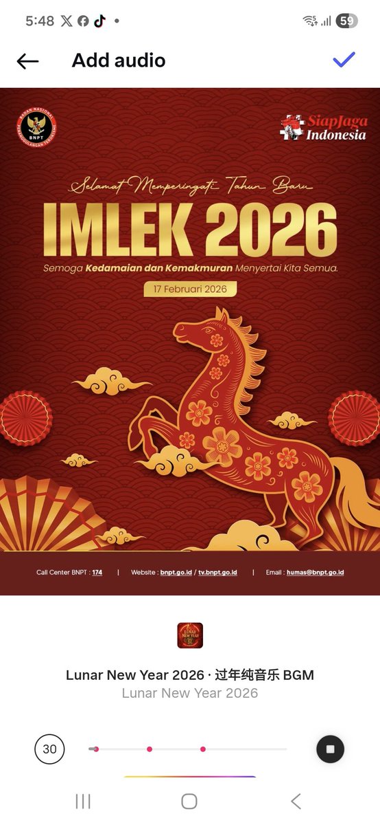 Selamat Tahun Baru Imlek 2026

Semoga di tahun yang baru ini membawa kedamaian dan kemakmuran bagi kita semua.

Gong Xi Fa Cai! Mari terus memperkuat persaudaraan dan menjaga harmoni untuk Indonesia yang aman dan damai.

 #SiapJagaIndonesia