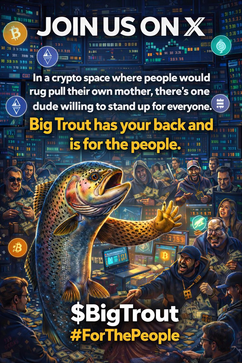 $BigTrout bringing it! 🐟🐟#BigTroutMode
For The People

Come on
Lets send it to 20m MC🎉🚀🚀