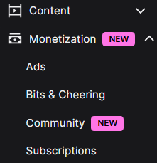 DaveKap's tweet photo. @TwitchSupport Will you ever remove the "New" tag on this? No matter what I do, it never goes away. https://t.co/MMlU23JYFT