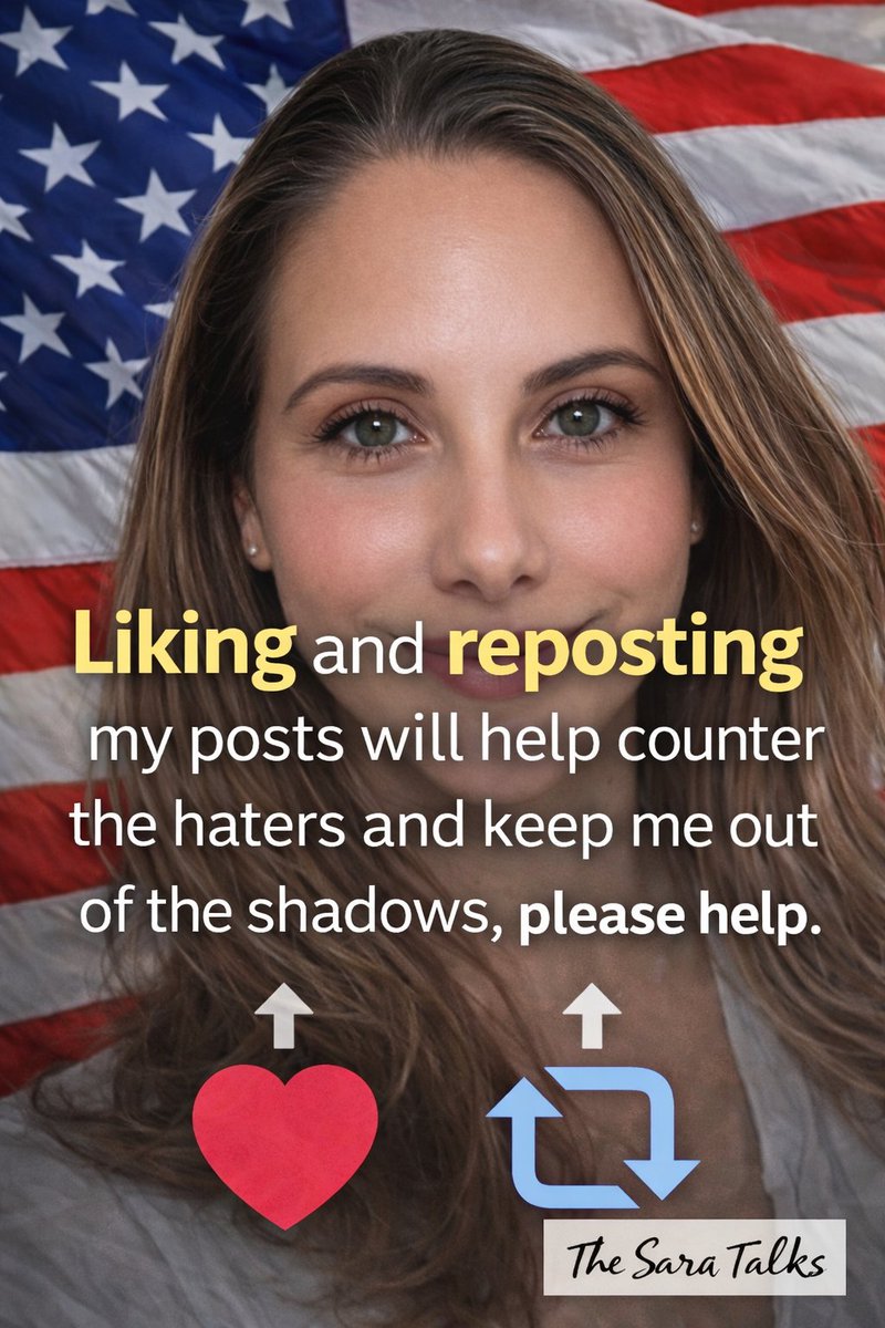 “Liking and reposting my posts will help counter the haters and keep me out of the shadows — please help.”