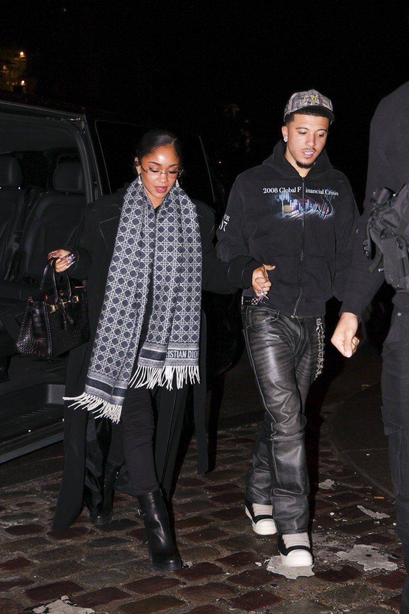 Jadon Sancho and Saweetie in Paris