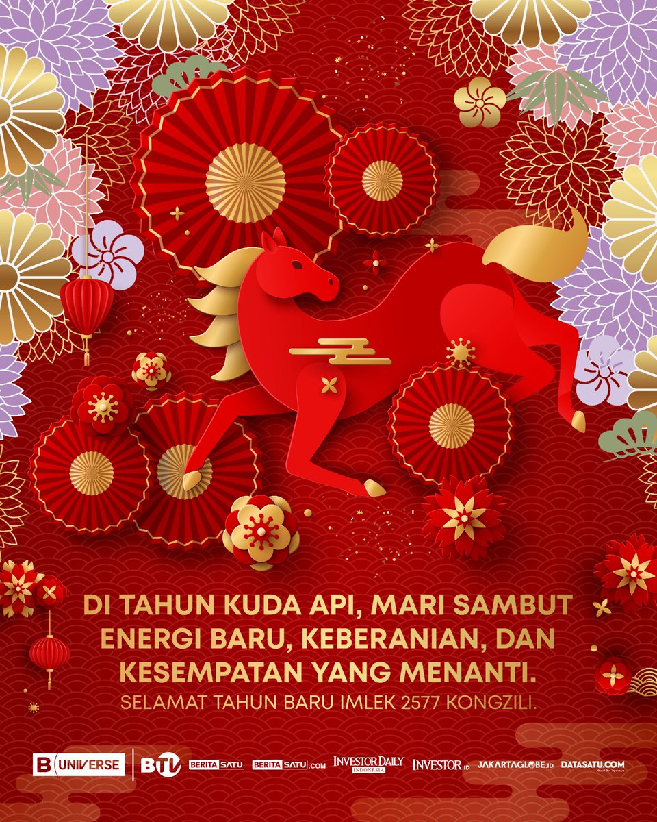 Selamat Tahun Baru Imlek 2026.

Semoga tahun yang baru membawa kesehatan, kebijaksanaan, dan keberlimpahan dalam setiap langkah. Gong Xi Fa Cai ✨🧧

#Imlek #BUniverse